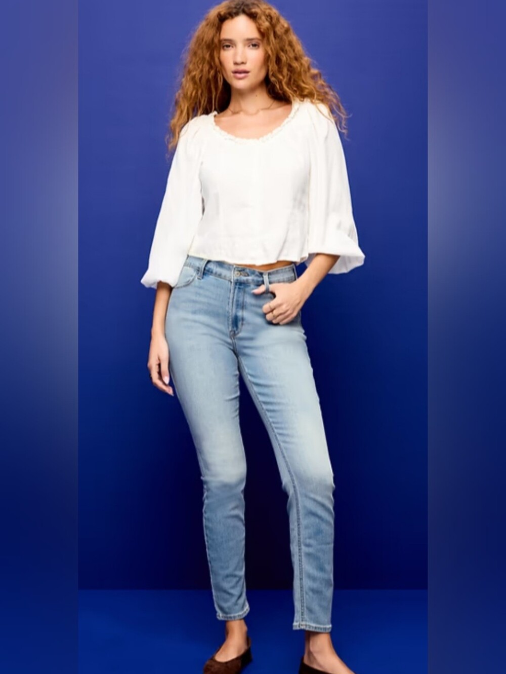 Old Navy High-Waisted Wow Straight Ankle Length Jeans 16